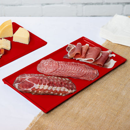 Tablecraft CW2114R 12 7/8" x 7" Red Cast Serving Platter – item 8082114R image 2