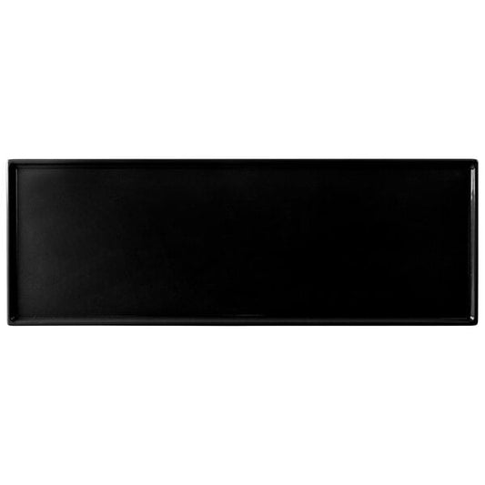 Tablecraft CW2107BK 19 1/2" x 6 7/8" Black Serving Platter – item 8082107BK