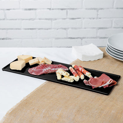Tablecraft CW2107BK 19 1/2" x 6 7/8" Black Serving Platter – item 8082107BK image 2