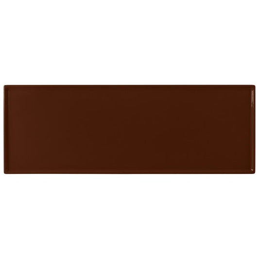 Tablecraft CW2107BR 19 1/2" x 6 7/8" Brown Serving Platter – item 8082107BR