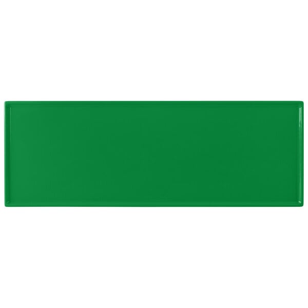 Tablecraft CW2107GN 19 1/2" x 6 7/8" Green Serving Platter – item 8082107GN