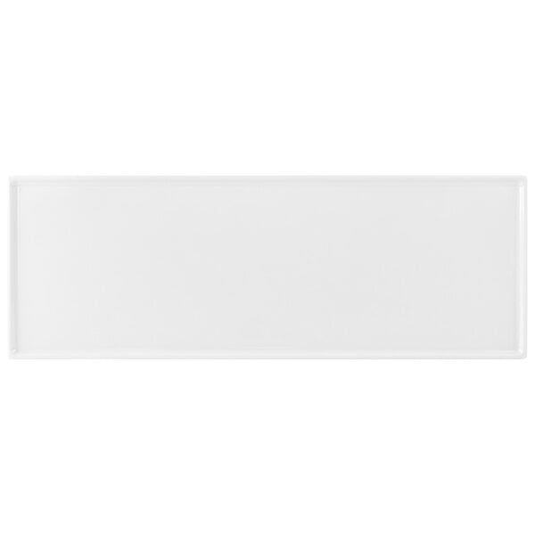 Tablecraft CW2107W 19 1/2" x 6 7/8" White Serving Platter – item 8082107W