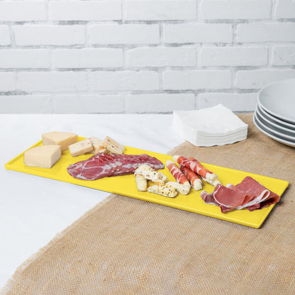 Tablecraft CW2107Y 19 1/2" x 6 7/8" Yellow Serving Platter – item 8082107Y image 2
