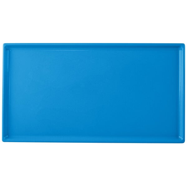 Tablecraft CW2114SBL 12 7/8" x 7" Sky Blue Serving Platter – item 8082114SBL