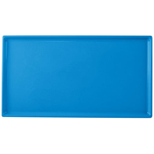 Tablecraft CW2114SBL 12 7/8" x 7" Sky Blue Serving Platter – item 8082114SBL