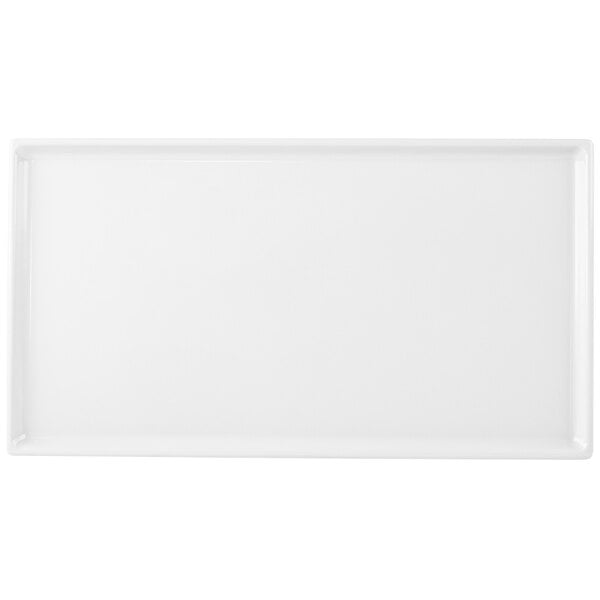 Tablecraft CW2114W 12 7/8" x 7" White Cast Serving Platter – item 8082114W