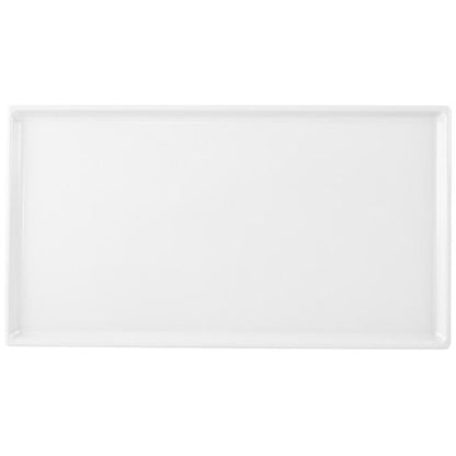 Tablecraft CW2114W 12 7/8" x 7" White Cast Serving Platter – item 8082114W