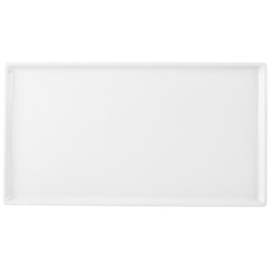 Tablecraft CW2114W 12 7/8" x 7" White Cast Serving Platter – item 8082114W