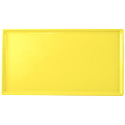Tablecraft CW2114Y 12 7/8" x 7" Yellow Cast Serving Platter – item 8082114Y