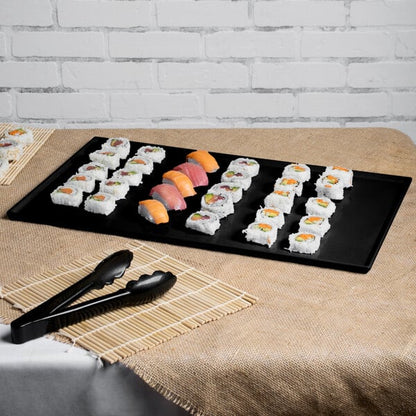 Tablecraft CW2111BK 21" x 12 7/8" Black Serving Platter – item 8082111BK image 2