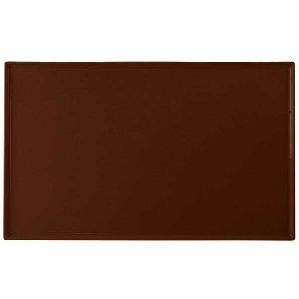 Tablecraft CW2111BR 21" x 12 7/8" Brown Serving Platter – item 8082111BR
