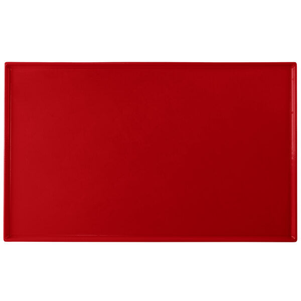 Tablecraft CW2111R 21" x 12 7/8" Red Cast Serving Platter – item 8082111R