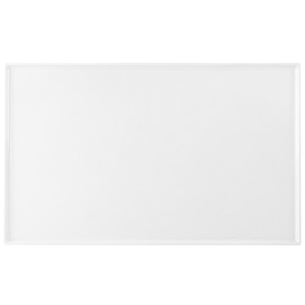 Tablecraft CW2111W 21" x 12 7/8" White Cast Serving Platter – item 8082111W