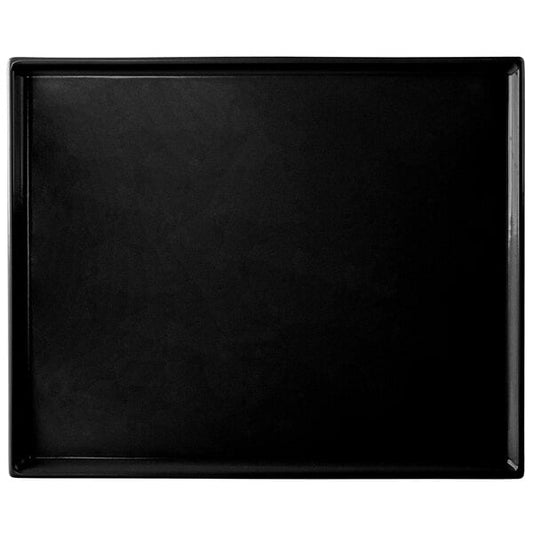 Tablecraft CW2112BK 12 7/8" x 10 1/2" Black Serving Platter – item 8082112BK