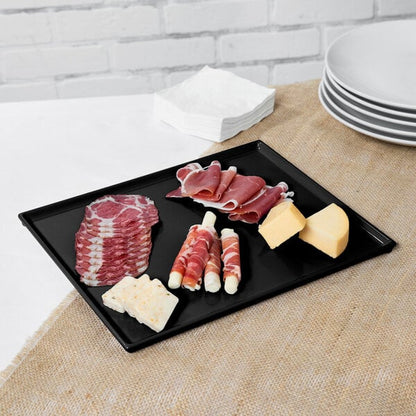 Tablecraft CW2112BK 12 7/8" x 10 1/2" Black Serving Platter – item 8082112BK image 2