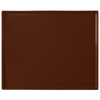 Tablecraft CW2112BR 12 7/8" x 10 1/2" Brown Serving Platter – item 8082112BR
