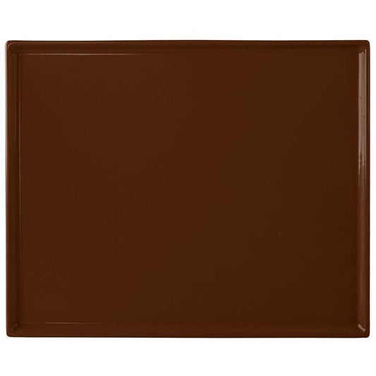 Tablecraft CW2112BR 12 7/8" x 10 1/2" Brown Serving Platter – item 8082112BR