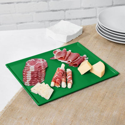 Tablecraft CW2112GN 12 7/8" x 10 1/2" Green Serving Platter – item 8082112GN image 2
