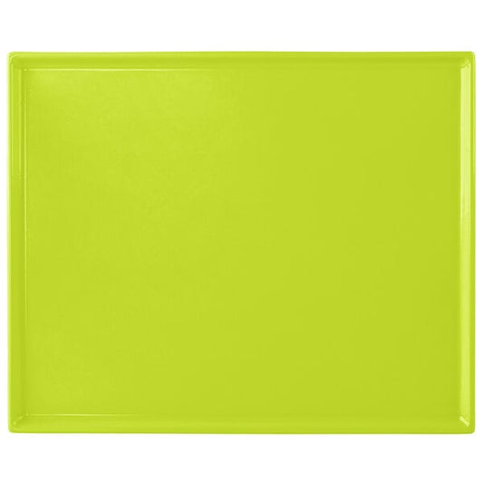 Tablecraft CW2112LG 12 7/8" x 10 1/2" Lime Serving Platter – item 8082112LG