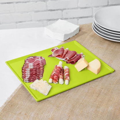 Tablecraft CW2112LG 12 7/8" x 10 1/2" Lime Serving Platter – item 8082112LG image 2