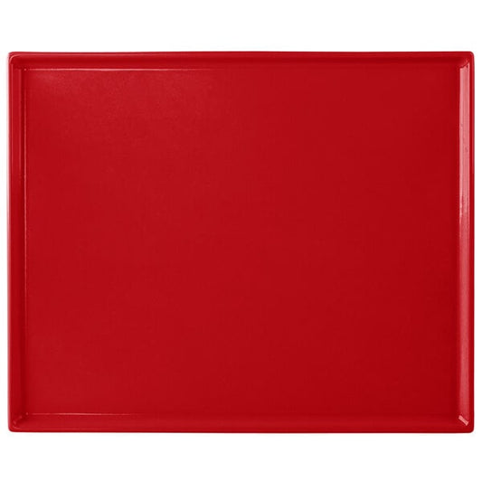 Tablecraft CW2112R 12 7/8" x 10 1/2" Red Serving Platter – item 8082112R