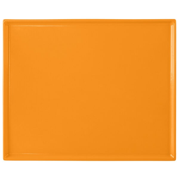 Tablecraft CW2112X 12 7/8" x 10 1/2" Orange Serving Platter – item 8082112X