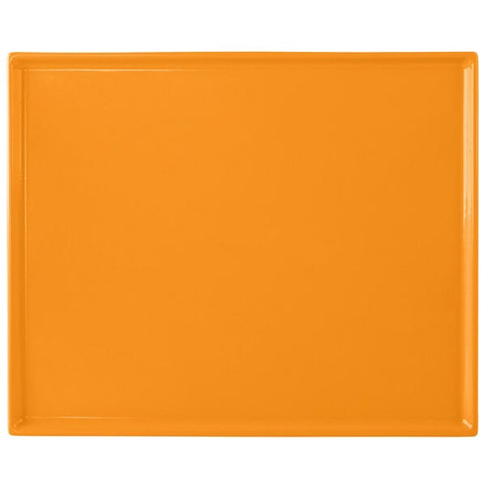 Tablecraft CW2112X 12 7/8" x 10 1/2" Orange Serving Platter – item 8082112X