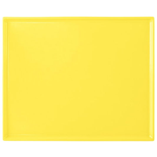 Tablecraft CW2112Y 12 7/8" x 10 1/2" Yellow Serving Platter – item 8082112Y