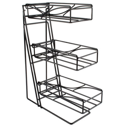 Cal-Mil Black 3-Tier Flatware / Condiment Display w/ Bins – item 211123560 image 2