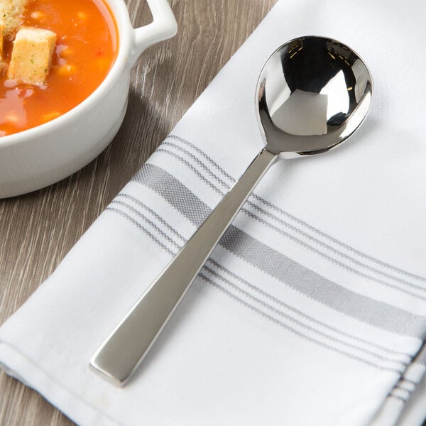 Bon Chef S3722 Roman 6 5/8" X-Heavy Rounded Bowl Soup Spoon – item 201S3722 image 2