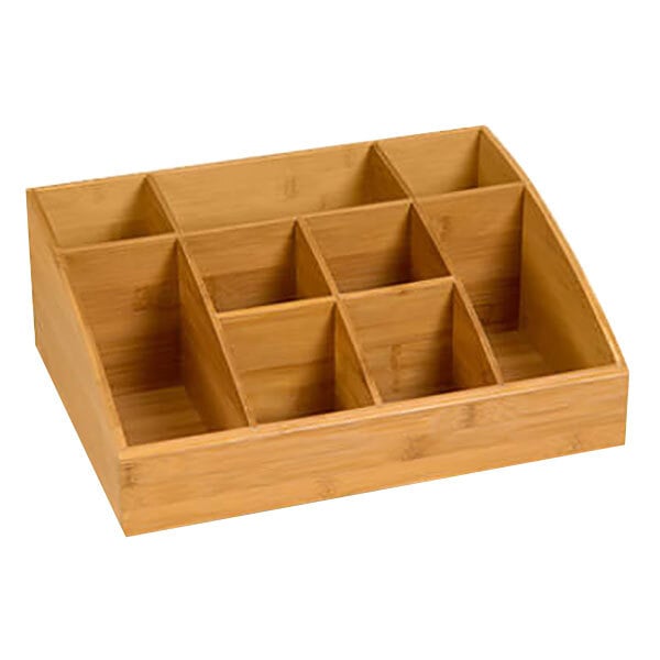 Rosseto SB103 9 Compartment Bamboo Condiment Organizer – item 640SB103