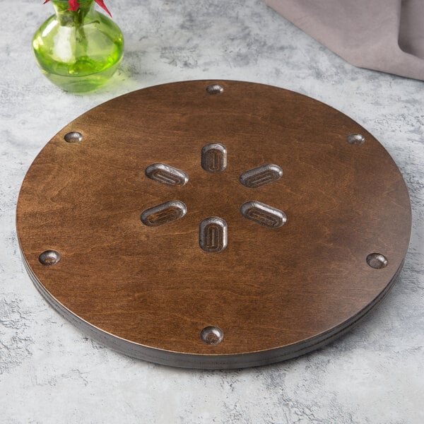 Bon Chef 14" Mahogany Lazy Susan Cutting Board – item 20185013MGNY