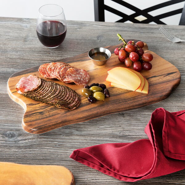 American Metalcraft 17 3/8" x 9 Serving Board - Faux Acacia – item 124AWM17