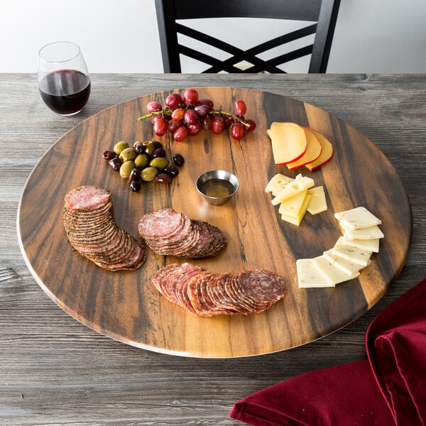 American Metalcraft 21 1/2" Serving Board - Faux Acacia – item 124AWM21