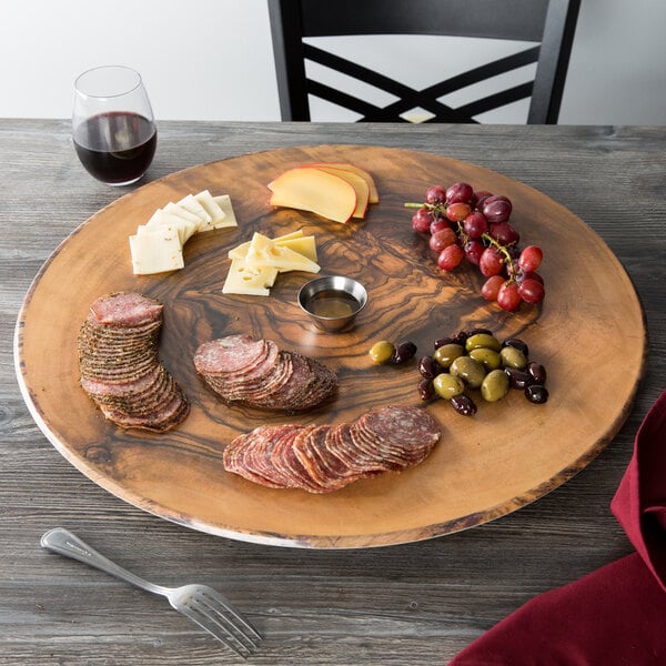American Metalcraft 21 1/2" Serving Board - Faux Olive Wood – item 124OWM21