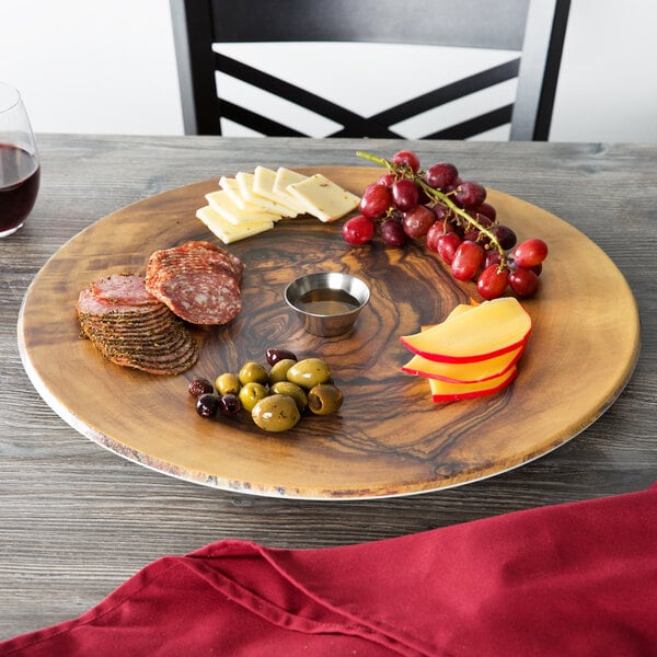 American Metalcraft 17 1/4" Serving Board - Faux Olive Wood – item 124OWM171