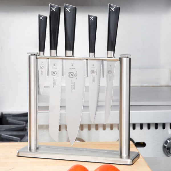 Mercer Culinary M19100 ZuM 6-Piece & Glass Knife Block Set – item 470M19100 image 2