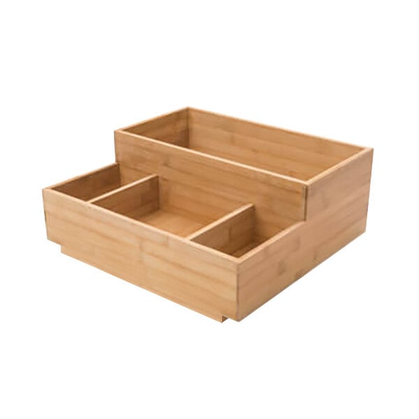 Rosseto BD109 4 Compartment Bamboo Condiment Organizer – item 640BD109