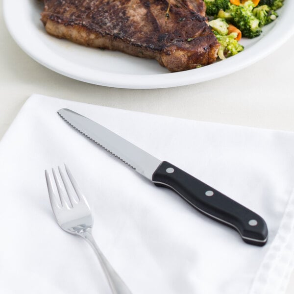 Libbey 201 2642 8 7/8" Steak Knife w/ Black Bakelite Handle – item 9592012642 image 2