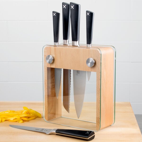 Mercer Culinary M19105 ZuM 6-Piece Wood & Knife Block Set – item 470M19105 image 2