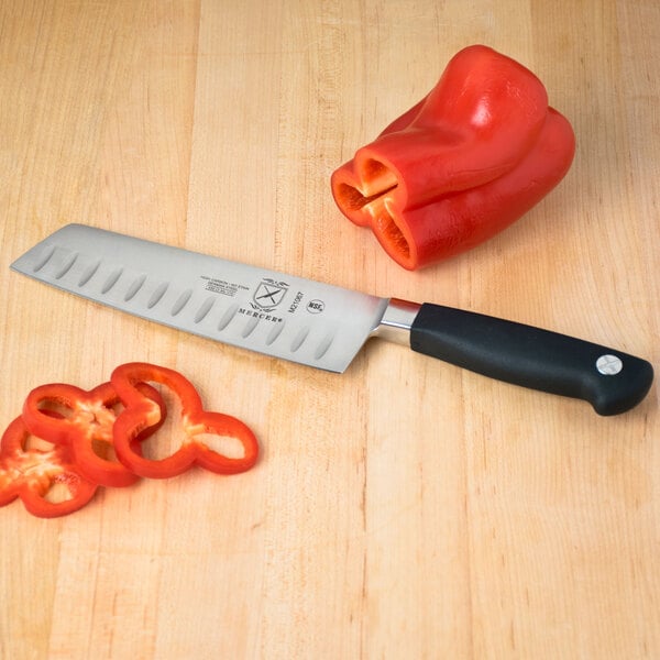 Mercer Culinary M21067 Nakiri Knife w/ Granton Edge & Blade – item 470M21067 image 2