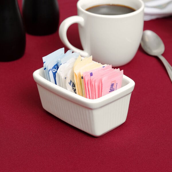 Tuxton Eggshell China Sugar Packet Holder / Caddy – item 303LSPH5IV image 2