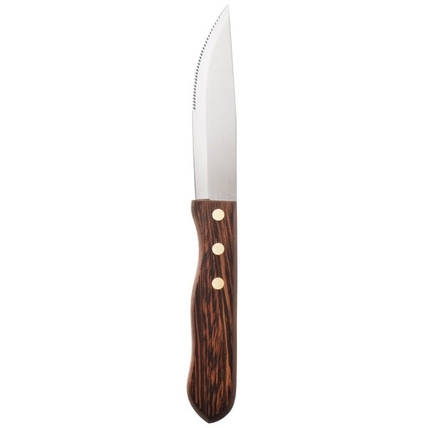 Walco 4 15/16" Steak Knife w/ Stained Hardwood Handle – item 935840527