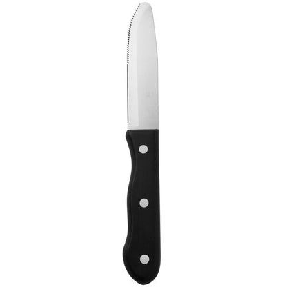 Walco 4 3/4" Steak Knife w/ Duty Jumbo Black Delrin Handle – item 935880528R