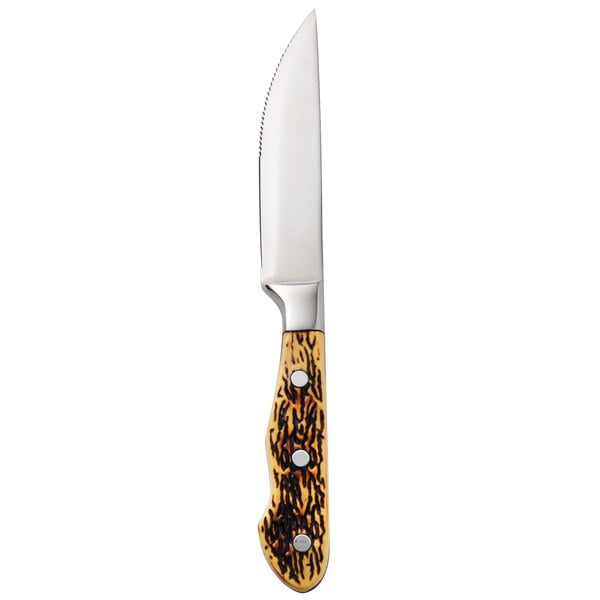Walco Buck Stag 4 15/16" Steak Knife w/ Delrin Handle – item 935930529