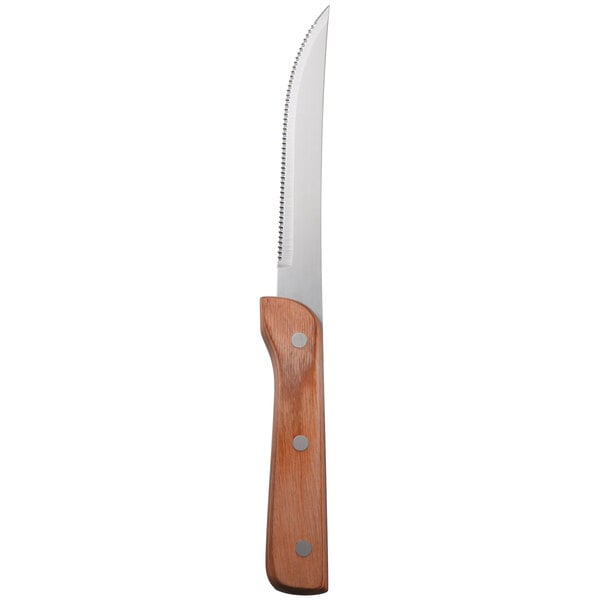 Walco 4 15/16" Steak Knife w/ Brown Wood Handle – item 935950527