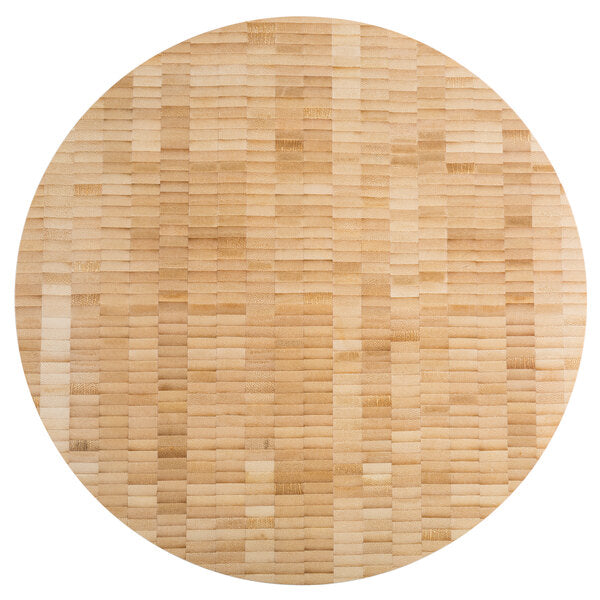 American Metalcraft 16" x 1 1/2" Bamboo Round Serving Board – item 124B16 image 2