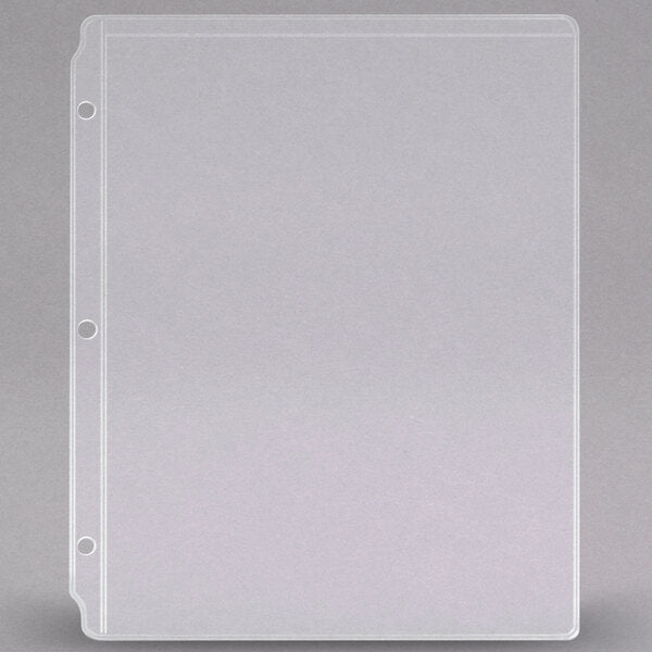 Solutions 8 1/2" x 11" Three-Hole Sheet Protector Menu Cover – item 659W201