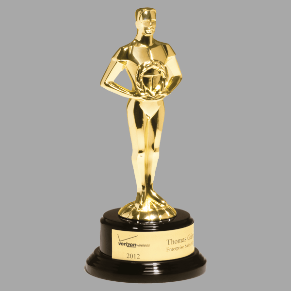 11" Flex-Brass Cast Metal Gold Classic Achiever Plaque – item 1581
