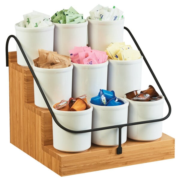 Cal-Mil Bamboo 14 1/2" x 13" x 12 1/4" Condiment Station – item 211363860 image 2